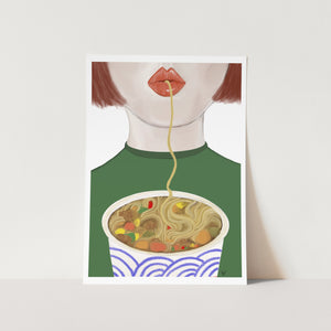 Noodle Slurps Art Print