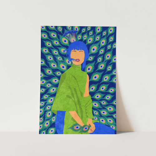 Peacock Woman PFY Art Print