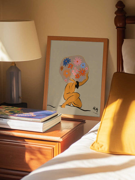 World On Her Shoulders PFY Art Print