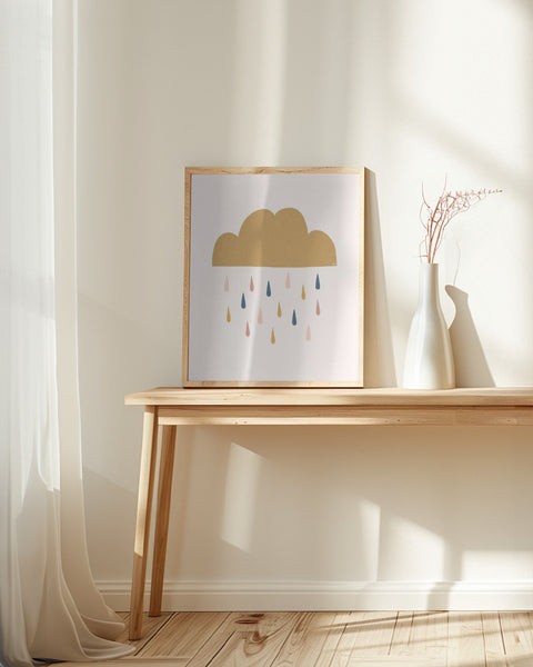 Yellow Raining Cloud PFY Art Print