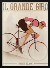 Load image into Gallery viewer, Vintage Style Giro D'italia Cyclist On a Bike PFY Art Print