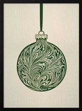 Load image into Gallery viewer, Olive Green Christmas Bauble PFY Art Print
