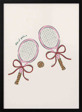 Load image into Gallery viewer, Pink Leopard Tennis Rackets PFY Art Print