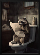 Load image into Gallery viewer, Raccoon Reads News PFY Art Print