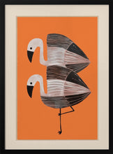 Load image into Gallery viewer, Tangerine Flamingos PFY Art Print