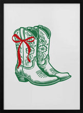 Load image into Gallery viewer, Green Country Christmas Boots PFY Art Print