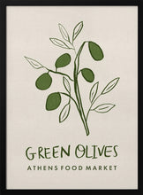 Load image into Gallery viewer, Green Olives Athens Food Market Greece Poster PFY Art Print