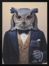 Load image into Gallery viewer, Owl In Midnight Blue Tuxedo PFY Art Print