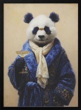 Load image into Gallery viewer, Panda In Blue Velvet Robe PFY Art Print