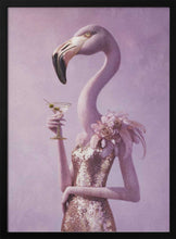 Load image into Gallery viewer, Flamingo In Cocktail Dress PFY Art Print