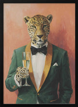 Load image into Gallery viewer, Leopard In Green Tuxedo PFY Art Print