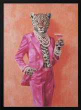 Load image into Gallery viewer, Leopard Dressed In Pink Satin Suit PFY Art Print