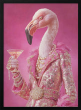 Load image into Gallery viewer, Flamingo In a Disco Jumpsuit PFY Art Print