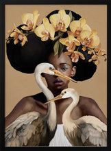 Load image into Gallery viewer, Orchid Woman With Egrets PFY Art Print