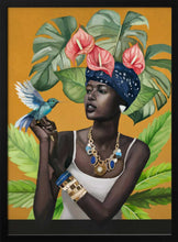 Load image into Gallery viewer, Tropical Woman and Hummingbird PFY Art Print