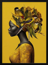 Load image into Gallery viewer, African Woman Golden Birds PFY Art Print