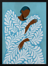 Load image into Gallery viewer, Serene Woman Blue Pattern PFY Art Print