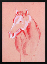 Load image into Gallery viewer, Red Horse Sketch PFY Art Print