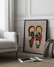 Load image into Gallery viewer, Black Shoes On Pink Tiles PFY Art Print
