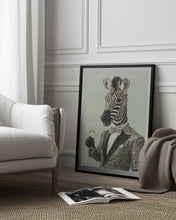 Load image into Gallery viewer, Zebra In Tuxedo Jacket PFY Art Print