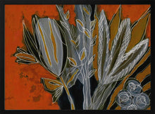 Load image into Gallery viewer, Grey and Orange Botanicals PFY Art Print