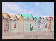 Load image into Gallery viewer, Colorful Beach Huts PFY Art Print