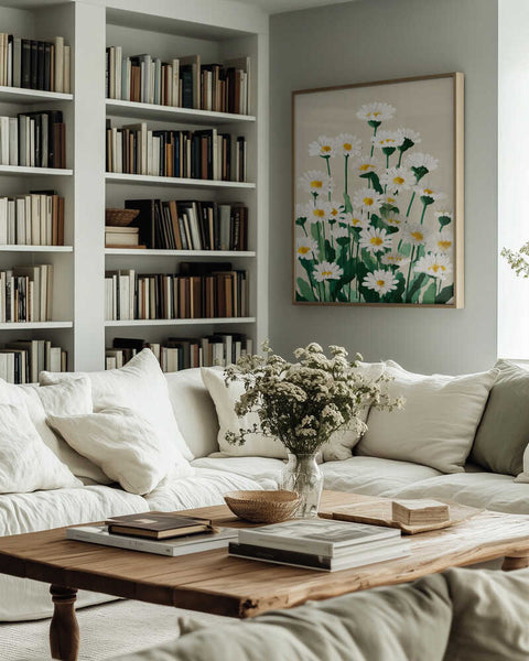 Daisy Meadow Morning Art Print