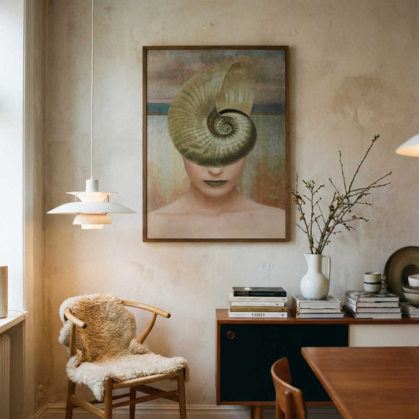 Nautilus Shell Portrait PFY Art Print