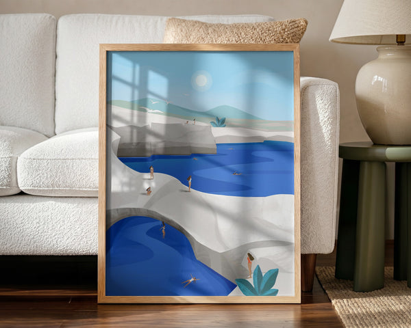 Cliff Jumping, Greece PFY Art Print
