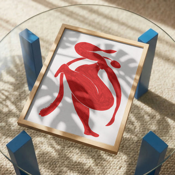 Dynamic Red Figure PFY Art Print