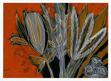 Load image into Gallery viewer, Grey and Orange Botanicals PFY Art Print