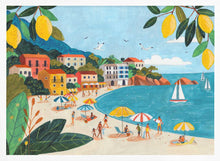 Load image into Gallery viewer, Sunny Lemon Coastal Town PFY Art Print