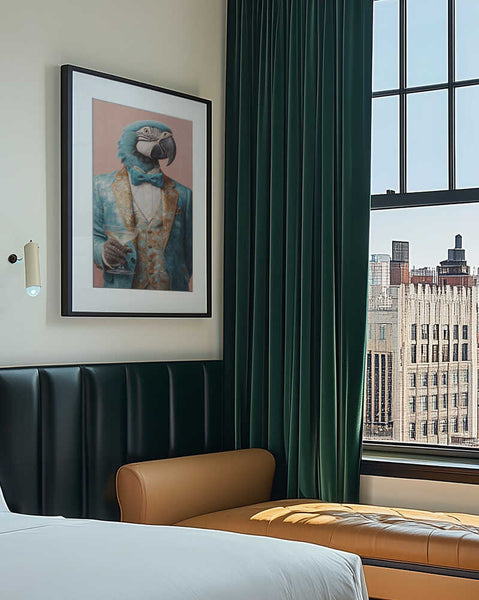 Parrot In Gala Jacket PFY Art Print