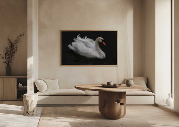 Swan on Lake PFY Art Print