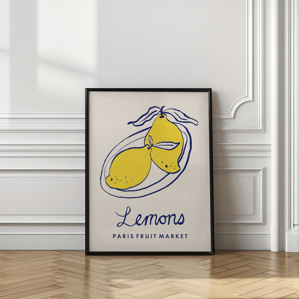Lemons Paris Fruit Market PFY Art Print