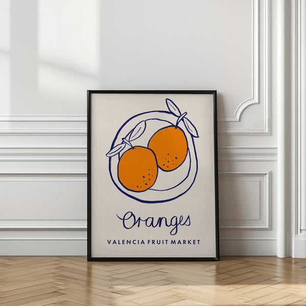 Oranges Valencia Fruit Market PFY Art Print