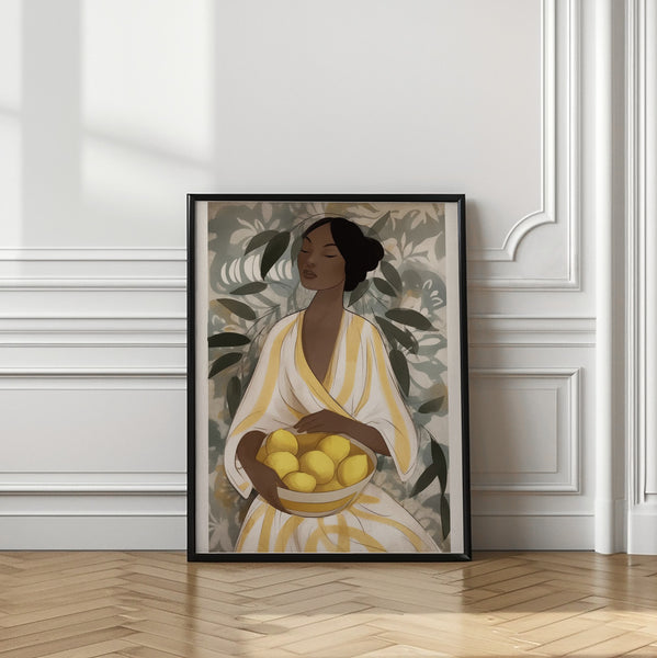 Citrus Garden Woman PFY Art Print
