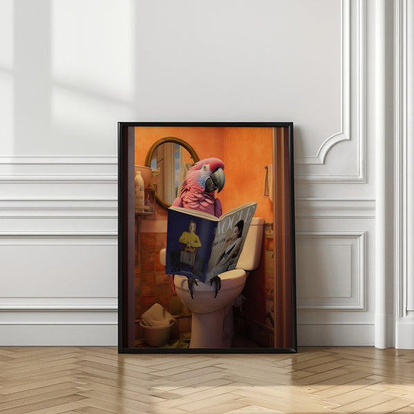 Parrot In the Toilet PFY Art Print
