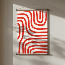 Load image into Gallery viewer, Red Modern Lines PFY Art Print