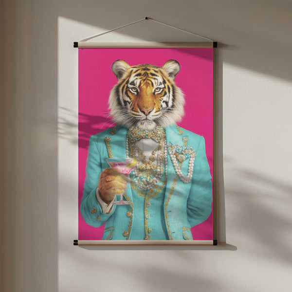 Cocktail Tiger PFY Art Print