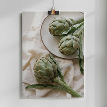 Load image into Gallery viewer, Three Fresh Artichokes PFY Art Print