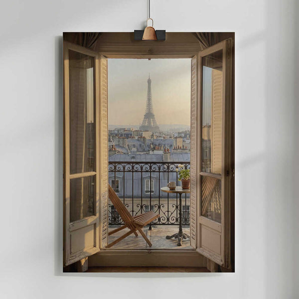 Parisian Balcony View PFY Art Print