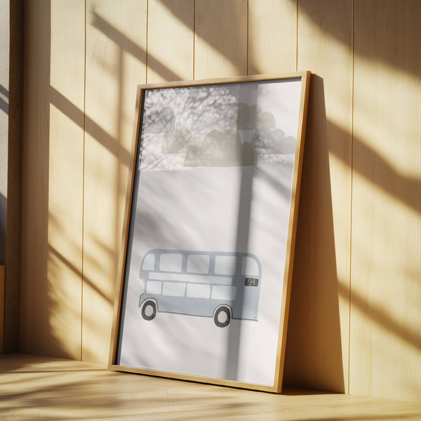 Cloudy Bus Journey PFY Art Print