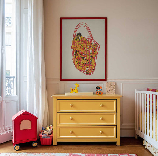 Fresh Bananas Net Bag PFY Art Print