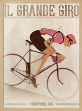 Load image into Gallery viewer, Vintage Style Giro D'italia Cyclist On a Bike PFY Art Print