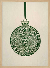 Load image into Gallery viewer, Olive Green Christmas Bauble PFY Art Print