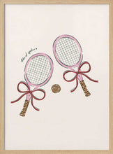 Load image into Gallery viewer, Pink Leopard Tennis Rackets PFY Art Print