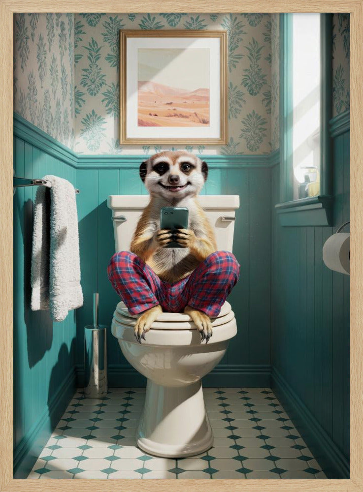 Bathroom Meerkat PFY Art Print