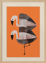 Load image into Gallery viewer, Tangerine Flamingos PFY Art Print