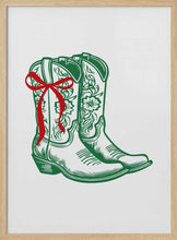 Load image into Gallery viewer, Green Country Christmas Boots PFY Art Print